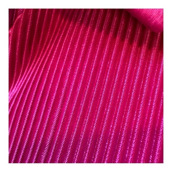 Giani Bini Pink Ribbed Button Front Shirt Preppy Spring Long Sleeve Dress Sz S - Picture 2 of 9